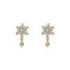 S925 Silver Crystal Snowflake Earrings - 2025 Trendy Light Luxury Studs for Women