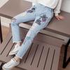 Fashion Casual Girls Jeans Children Graffiti Printing Robot Pants Jeans for Girls Kids Denim Jeans Macacao Jeans Infantil