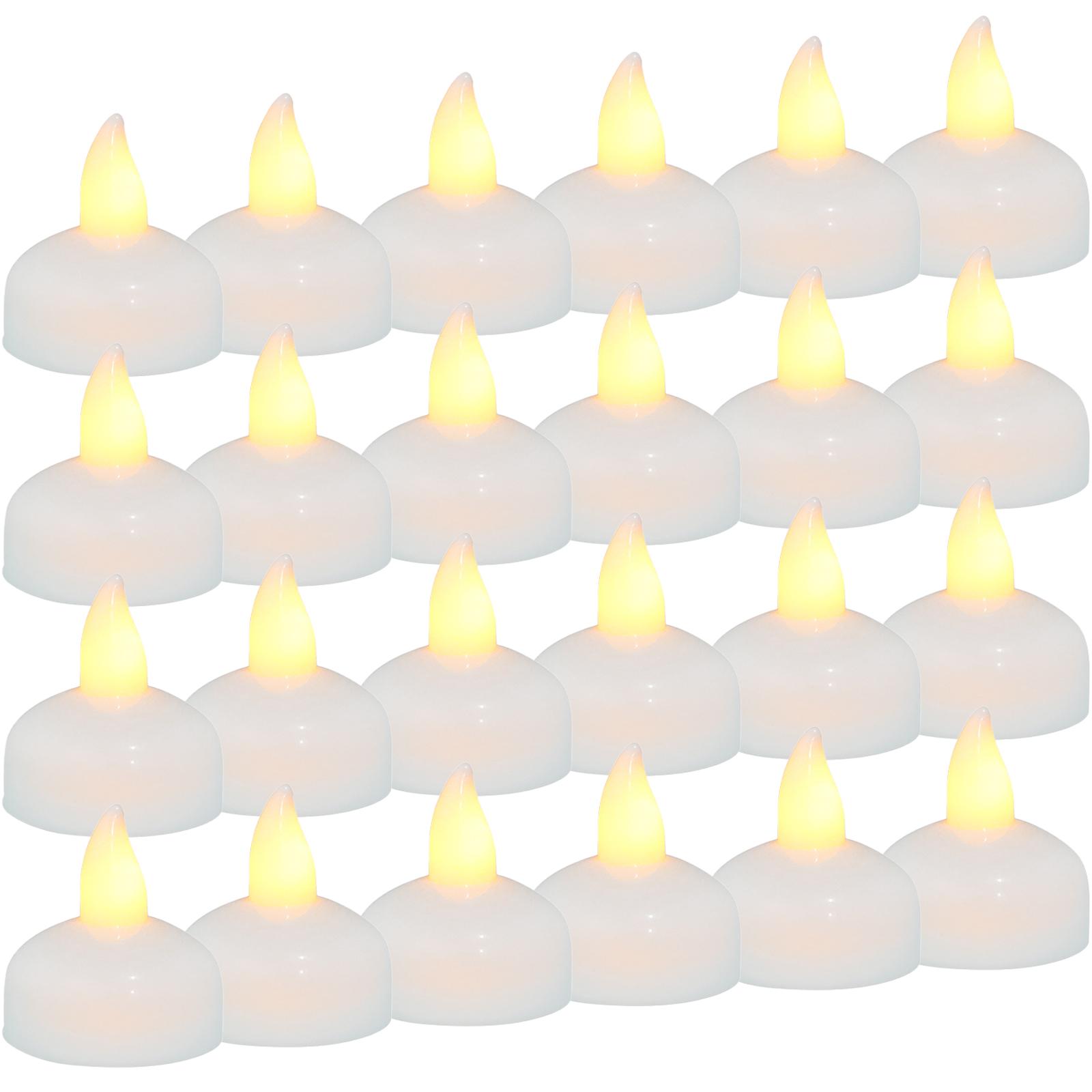 

24/12Pc LED Candle Light Flameless Float Tealight Mini Electronic Candles Wedding Valentine Confession Props Decor Candle Light 12Pcs