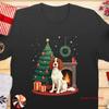 Christmas Brittany Spaniel T Shirt Sweat Or Festive Holiday Pet Dog Lover Cute And Xmas Tree Design Top Vintage Casual