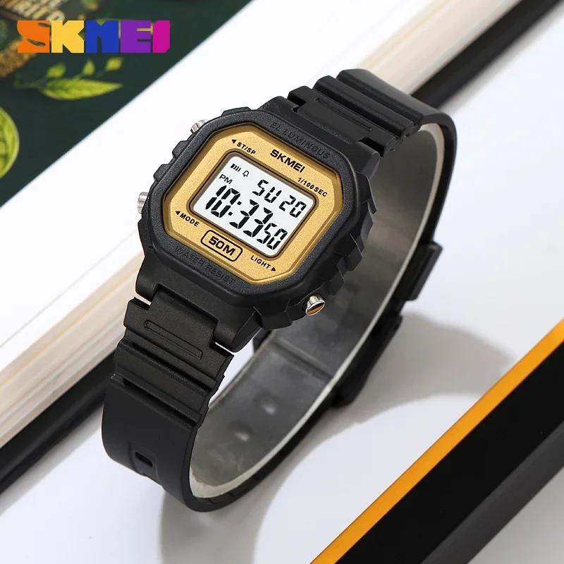 SKMEI 2326 Luxury Waterproof Sports Countdown LED Display Digital Watch for Women Shockproof Womens Wristwatches Reloj Mujer