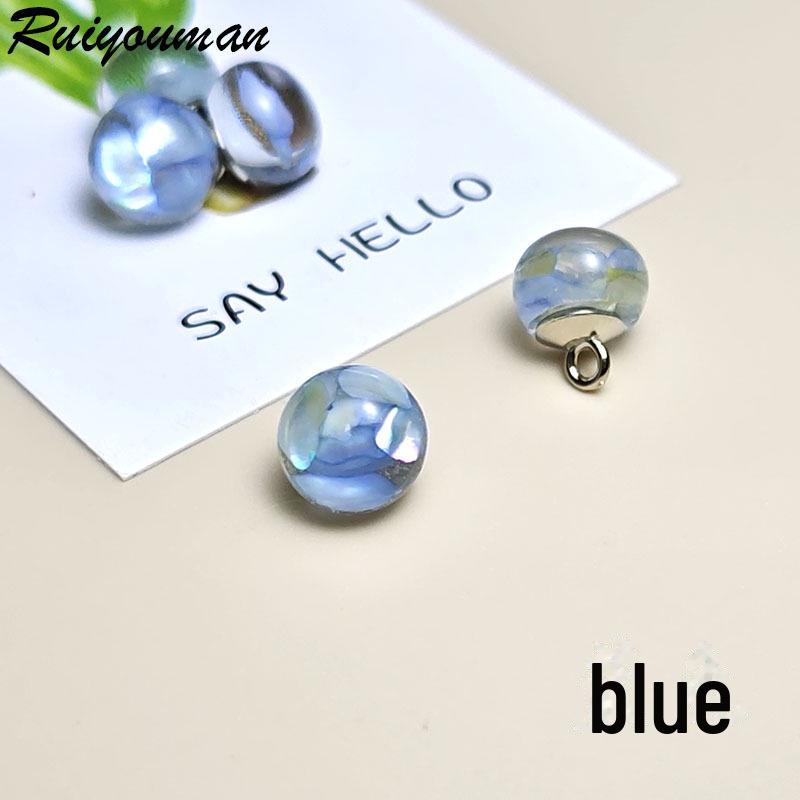 

Cheongsam Jade Sequin Transparent Tang Suit Hanfu Decorative Resin Button