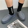 Yuzhihao Men's Color Block Low-Top Rain Shoes for Summer: Flat Bottom, Casual, Ideal for Kitchen, Work, or Outdoor Use.