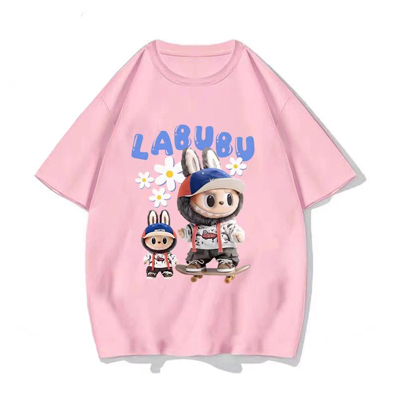 LaBuBu Loose T-shirt for Men and Women Short Sleeved Couple Outfit Popular on The Internet Trendy Short Sleeved