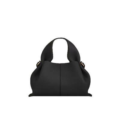 POL Cloud Bag 2025 New French Ladies Dumpling Bag Black Retro Fashion Shoulder Bag Underarm Bag