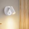 Verstellbare Wandleuchte USB-wiederaufladbar 1800mAh Moderner Stil Drehbare Wandlampe COB Touch-Steuerung Nordisch Modern LED-Wandleuchte 3W