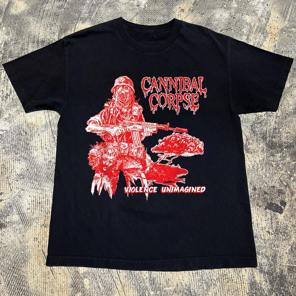НОВАЯ Футболка унисекс Cannibal Corpse Band Tour 2024 Черная Все размеры S