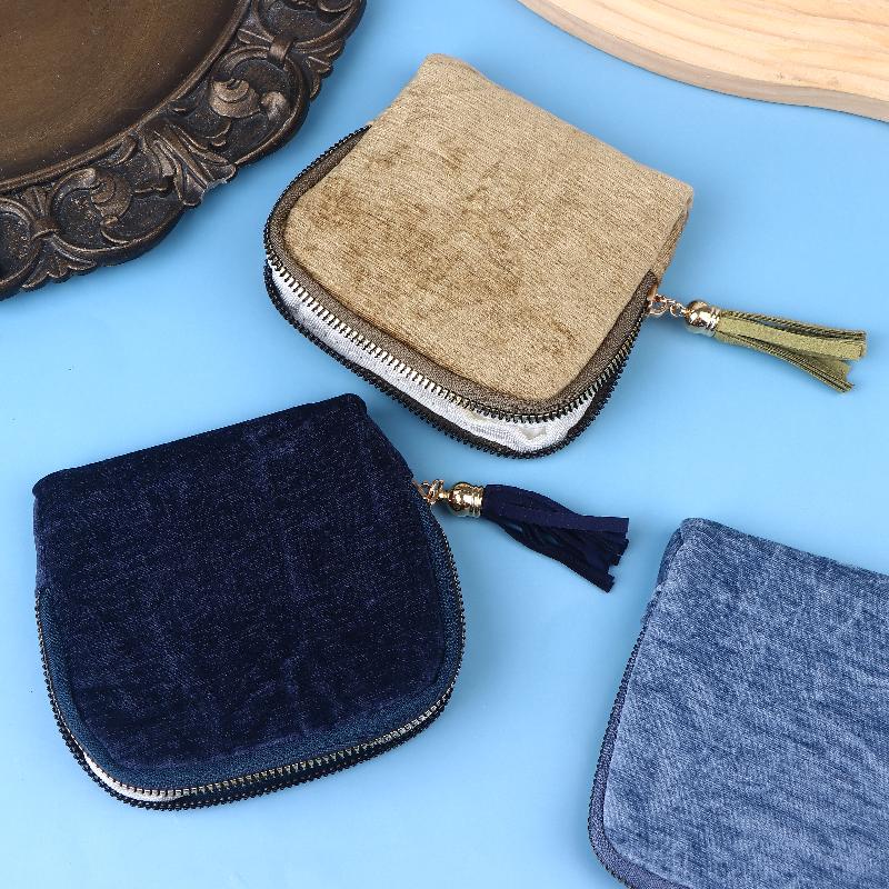 Squisita Borsa Porta Gioielli con Ciondolo a Nappa, Cerniera, Borsa Gioielli, Grande Capacità, da Viaggio, Custodia per Braccialetti