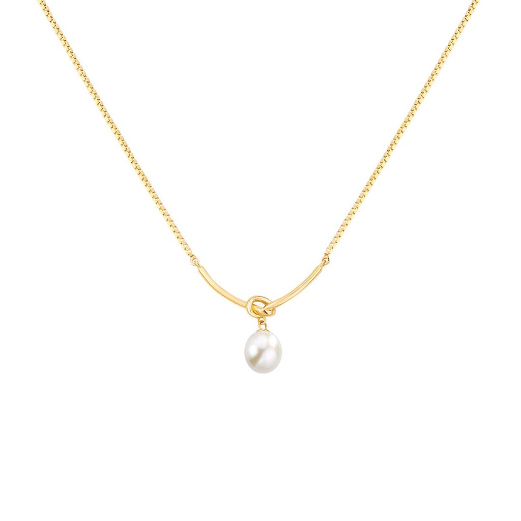 Exquisite Pearl Pendant Necklace For Women Delicate Luxury Collarbone Chain Elegant High-End Gift