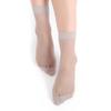 10airs  women summer sexy ultrathin transparent crystal silk socks high elastic skin color nylon short socks female