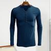 Yousheng Men's V-Neck T-Shirt Long Sleeve Leisure Sports Top Casual Slim Fit Muscle Shirt for Spring And Autumn Daily Wear