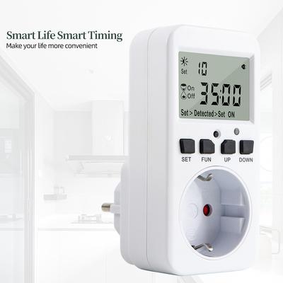 TM08 Gniazdko z Timerem Cyfrowym LCD Smart Gniazdko Krótkiego Cyklu Odliczanie Programowalny Sterownik Czasowy Gniazdko Wtyczka UK US FR EU
