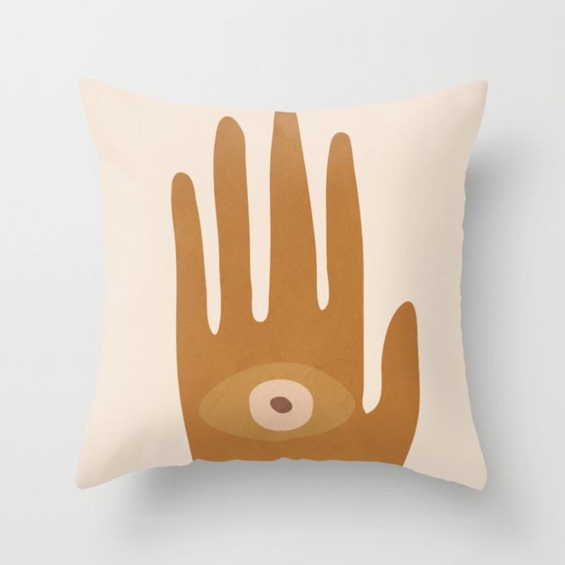 Modern Minimalist Abstract Pillow Cover Minimalist Geometric Peachskin Velvet Cushion