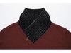 Herren Slim-fit Patchwork Strickpullover mit Schalkragen (Modell 2025)