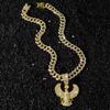 Jewelry for Resellers New Unisex Full Streetwear Hip-hop Personalized Animal Eagle Pendant Zinc Alloy Necklace