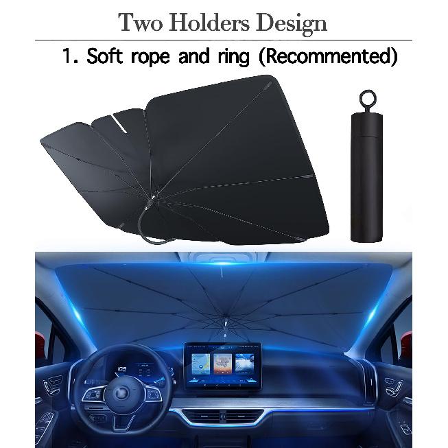 2024 Car Windshield Sun Shade Umbrella Foldable Sunshade Front Window Cover for UV Block Heat Protection Protector ParasolWindshield Sunshades 1