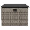 VidaXL Tabouret de Jardin avec Coussin, Siège avec Housse, Meuble de Patio Balcon Terrasse Arrière-cour Extérieur, Gris 366118