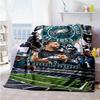 Philadelphia Eagles Customize Text Blanket Lightweight Personalized Blanket Soft Cozy Great For Home Decor Bedding Living Room Sofa