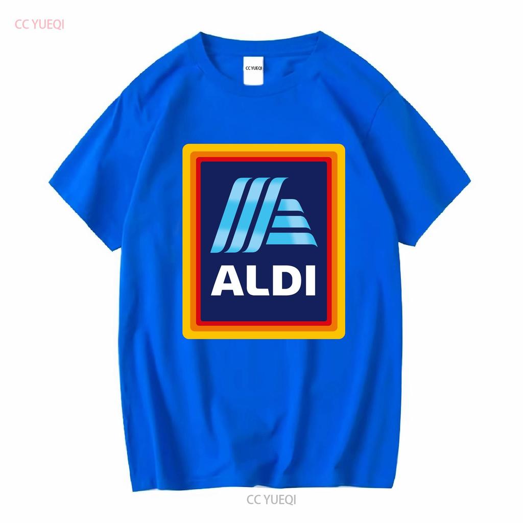 Neues ALDI Supermarkt Lebensmittelgeschäft Logo T-Shirt Lustig Größe S bis 5XL Vintage Gewaschene Mode Atmungsaktiv Stilvoll Lässig homme