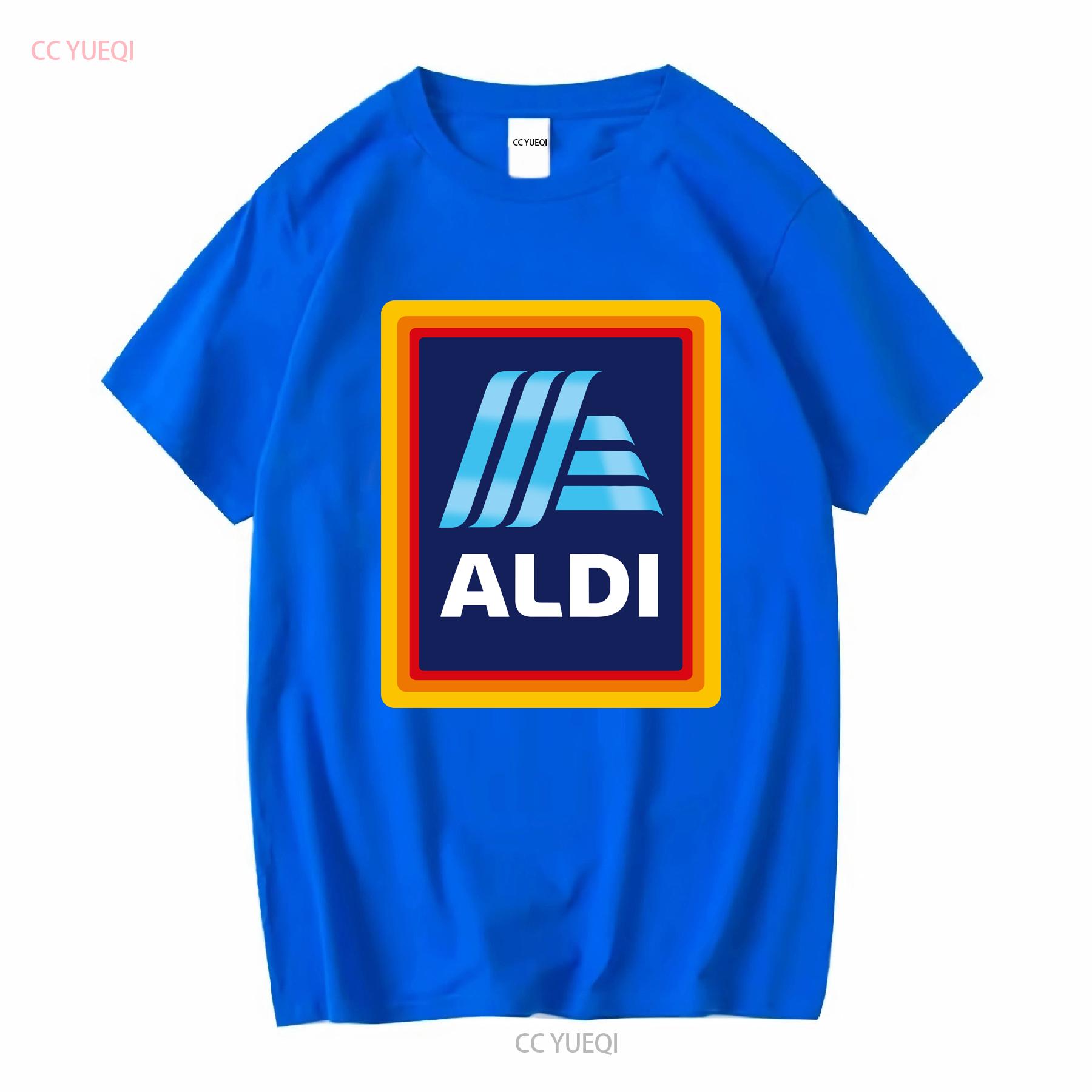 

Нова футболка з логотипом супермаркету ALDI S-5XL вінтажна прана модна дихаюча стильна повсякденна homme M