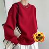 Heavyweight Cotton Crewneck Sweatshirt with Logo for Autumn/Winter Corporate Events and Class Uniforms.