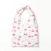Sweet Cherry Bow Canvas Tote Bag - Large Capacity, Girly Single Shoulder Shopping Bag