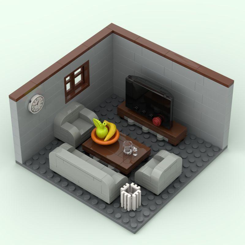 Street View Corner Room Bar Kitchen Scene Diy Assembly Holiday Gift Ornament Building Block