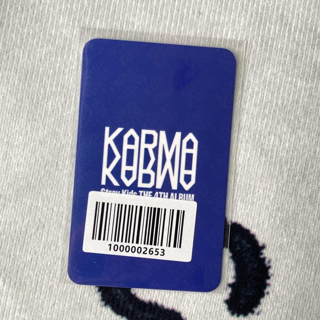 [USED] Straykids KARMA FANS Korea Pre-list Changbin Trading Card 1 Piece