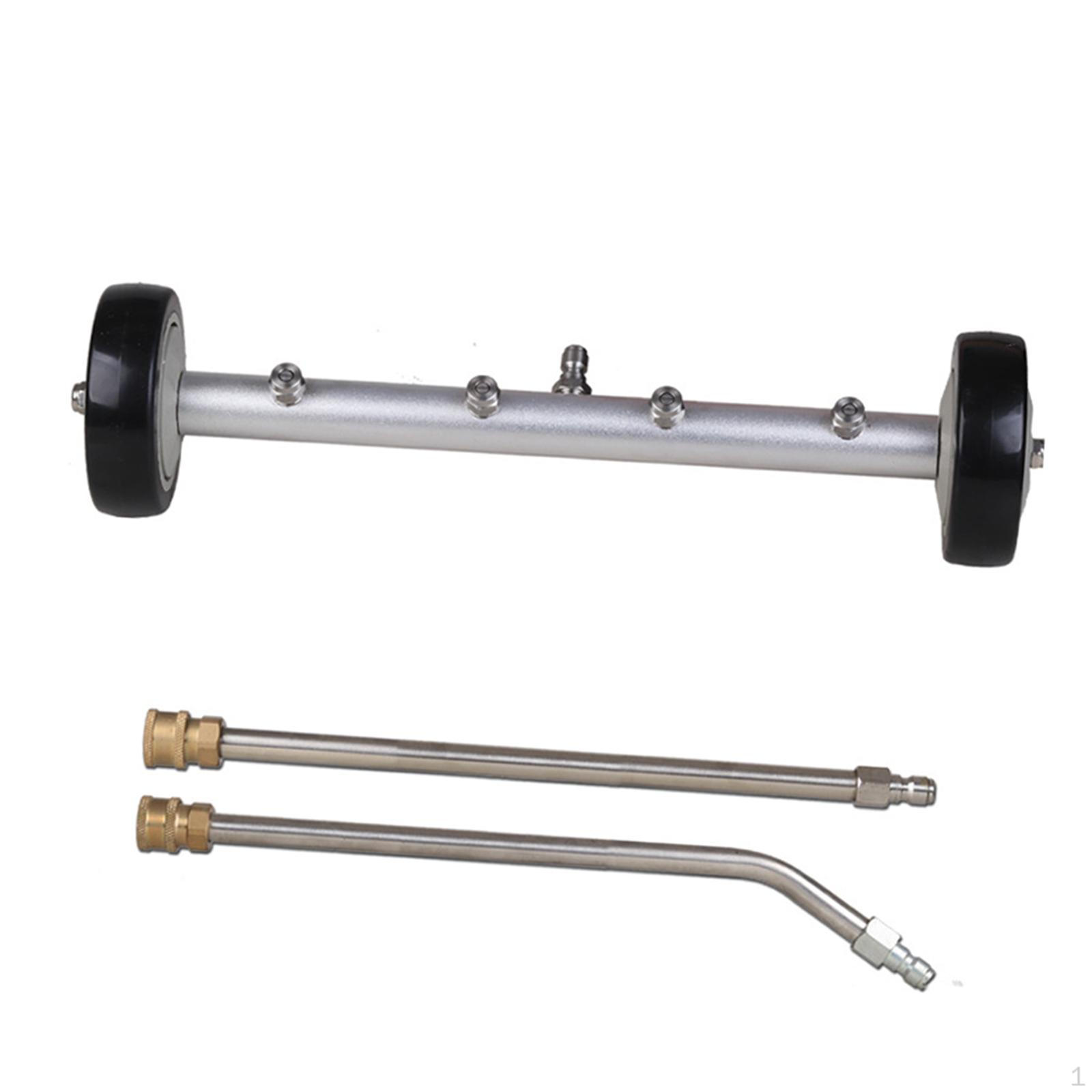 Мойка высокого давления, Водяная щетка для мойки днища автомобиля, 4 веерных насадки для автодомов With 2 Rods