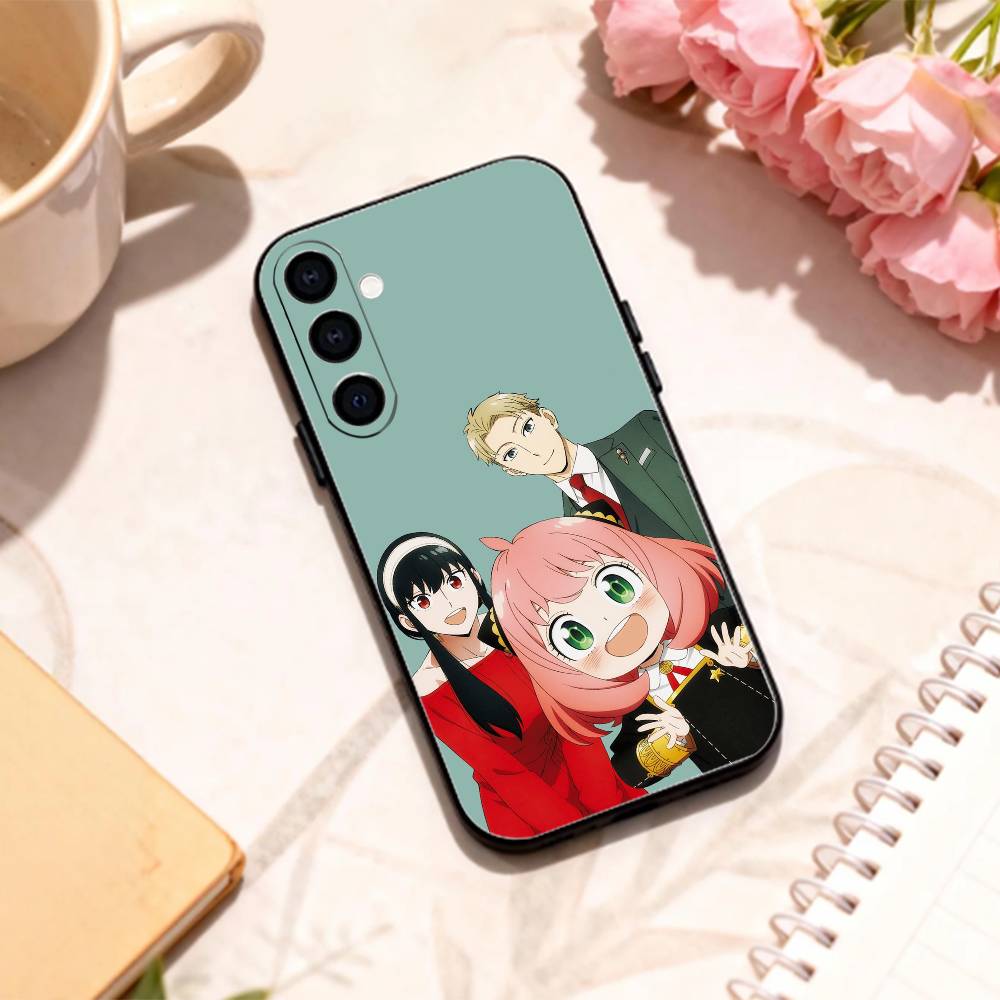 Anya F-Forger Spy x Family phone Case For Samsung Galaxy A73,A72,A71,A70,A53,A52,A51,Others Soft Black Shell