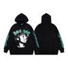 Sp5der Hoodie Unisex Oversized Cotton Pullover With Foil Letter Print Streetwear Sweatshirt Teens