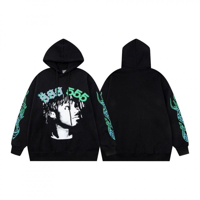 Sp5der Hoodie Unisex Oversized Cotton Pullover With Foil Letter Print Streetwear Sweatshirt Teens
