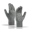 Men's Winter Touchscreen Cycling Gloves - Warm Fleece-lined Alpaca Wool Knit