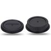 JJC Canon Mount Rear Lens Caps and Body Caps for Canon EOS 5D III 6D 1DX III and Other Canon Mount Cameras and Lenses EF/EF-S (2 Pairs) 90D, 80D, IV,