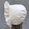 Sammlung Wear Haube Kappe mit Spitzenrand, Rüschenrand und Kinnbändern, 55-60 cm Hut für dekoratives Outfit Styling