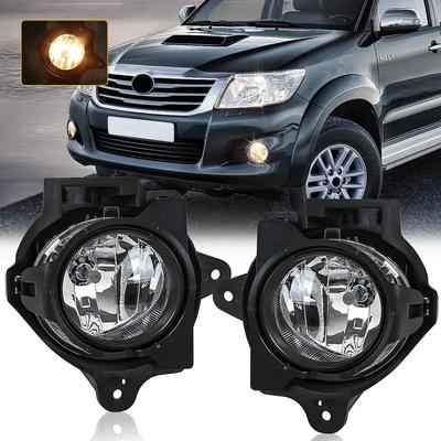 LED Fog Lamp Assembly For Toyota Hilux Vigo MK7 2011 2012 2013 2014 2015 Car Front Bumper Halogen Bulb With Wires Waterproof 12V