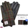 7th HEAVEN Harris Tweed Leather Gloves Men's Smartphone-Compatible AY-15AWGL-002 (Bordeaux)
