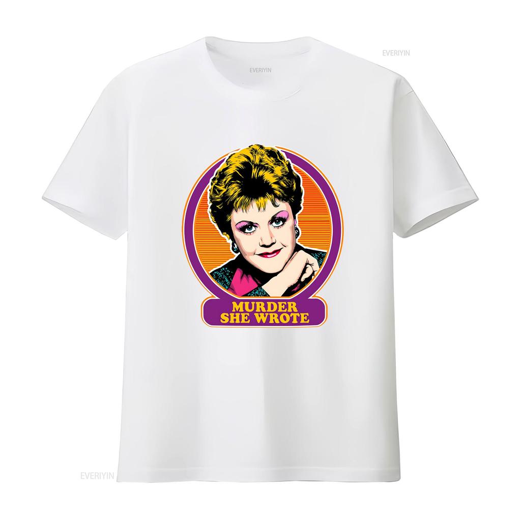 Murder She Wrote T Shirt Iconic Tv Show Logo Print Casual Round Neck All Season Fit For Fans Machine Washable Vintage Washed