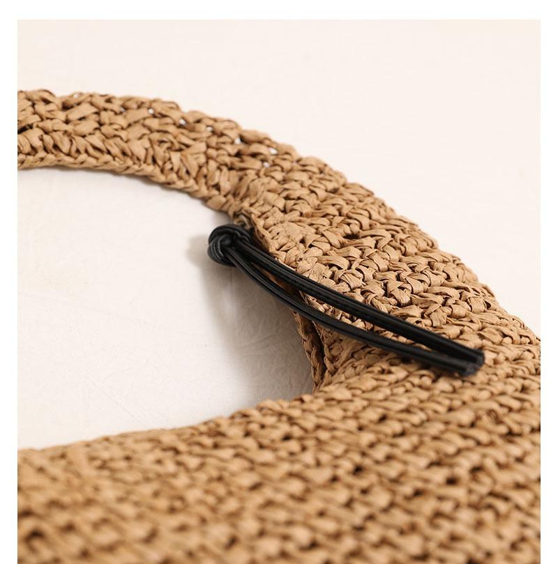 Fashion Solid Color Straw Handbag New Unique Tassel Woven Bag Women Summer Beach Bag for Seaside Vacation Holiday Travel