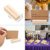 20Pcs Wood Table Number Holders, Wood Memos Note Photo Food Label Holders for Wedding Party Name Sign