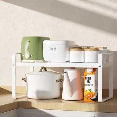 Extendable 3-Tier Countertop Cabinet Storage Shelf