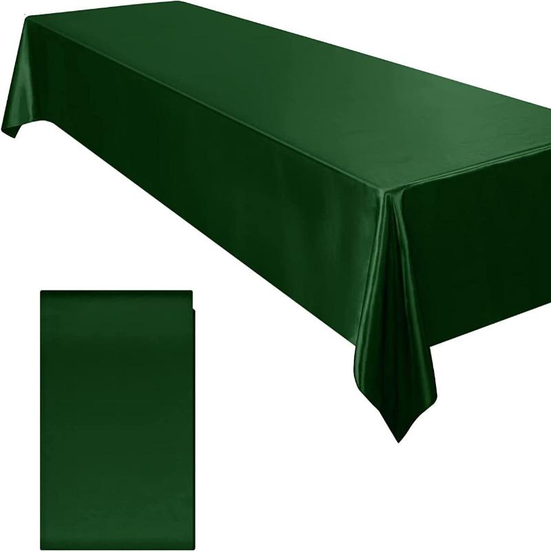 Rectangle Wedding Satin Tablecloth Light Luxury Cotton and Linen Satin Tablecloth Wedding Table Cloth Banquet Decor 147x260cm