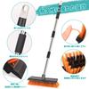 TeLIfe Deck Brush with Drain Tile 26cm Adjustable 127cm Suitable for and Durable Steel Hard Cleaning Bathroom and Concrete Floor Cleaning Wiper,