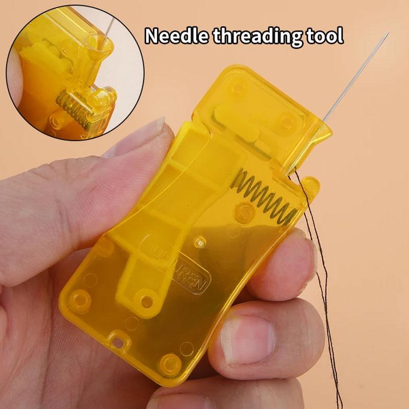 1pc Auto Needle Threader DIY Hand Sewing Threader Hand Machine Stitch Insertion Sewing Automatic Thread Device Household Tools