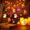 Halloween LED String Lights 20 LED Ghost Pumpkin Spider Mummy Skeleton Fairy Lights Suitable for Holiday Party Home Decor