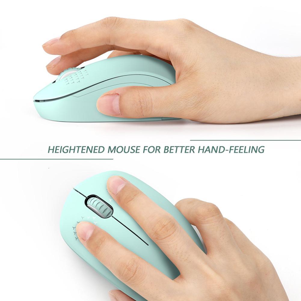 i210 Mute 2.4G Wireless Mouse 2 keys 1600 DPI Portable Ergonomic Women MINI Mouse for Desktop Computer Laptops