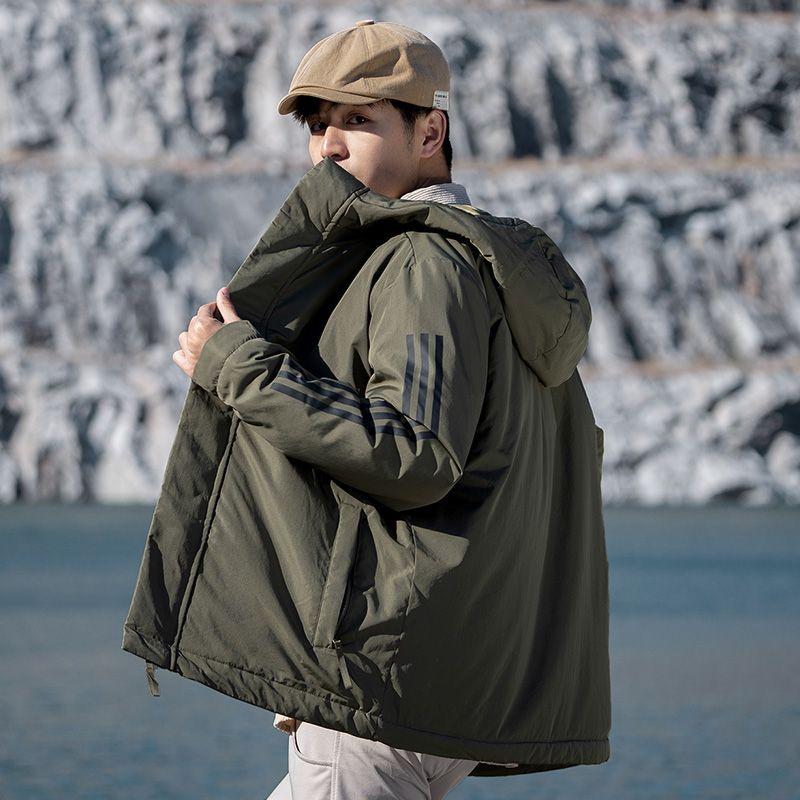 

Adidas Cotton-Padded Jacket Men s 2024 Winter New Arrival Genuine Goods Sports Coat Men Thermal Cotton Coat Jacket Ix8884 Rock Olive Green/Hooded/Pocket Zipper 180/100A/L