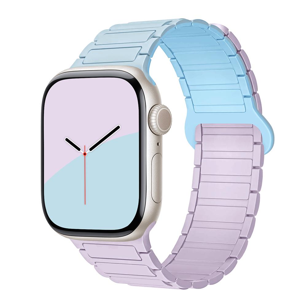Magnetic Silicone Strap for Apple Watch Band Ultra 2/3 49mm 44mm 40mm 42mm 46mm 41mm 45mm Bracelet IWatch Series 11 10 9 8 7 6 SE 5 4 Correa