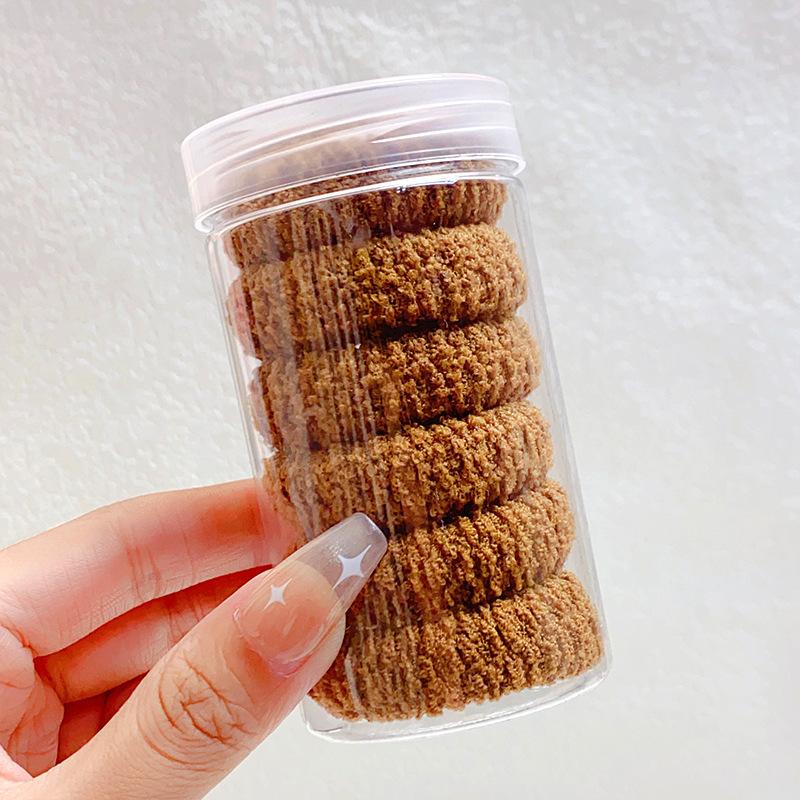 6pcs Box Packed Thick High Stretch Hair Bands For Women Girls Ponytail Holder Hair Tie Scrunchie Rubber Band Hair Accessories