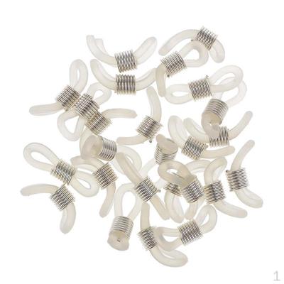 25pcs Rubber Connectors Ends for Eye Glasses Holder Necklace Chain 20x4mm -